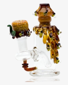 Mini Dab Rig W/ Beehive Theme - Honey Bee Glass Bong, HD Png Download, Free Download