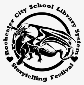 Storytelling Festival Logo - Black And White Dragon, HD Png Download, Free Download