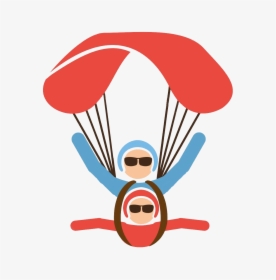 Transparent Parachute Clipart Png - Dibujos De Caida Libre, Png Download, Free Download