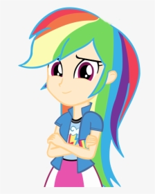 Imagenes De My Little Pony Rainbow Dash Sin Pelo Clipart - My Little Pony Rainbow Dash Human, HD Png Download, Free Download