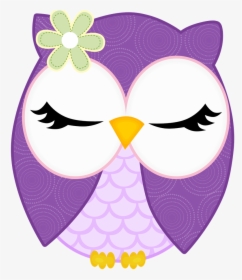 Paper Owls, Owl Decorations, Baby Things, Micro Creche, - Cartoon Purple Owl, HD Png Download, Free Download