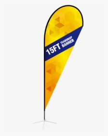 15ft Teardrop Flag With Cross Base & Water Bag - Banner, HD Png Download, Free Download