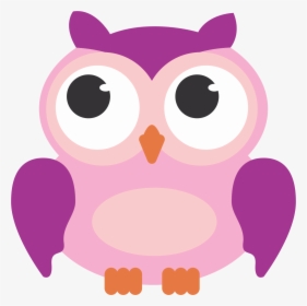 Pink Purple Owl Cartoon, HD Png Download, Free Download