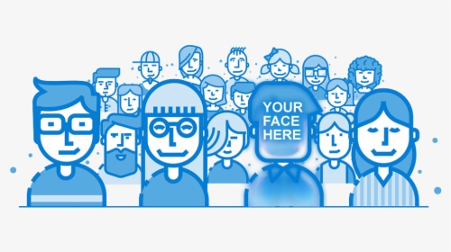 Graphic Of People With Your Face Here Superimposed, HD Png Download, Free Download
