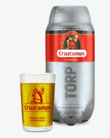 Cruzcampo Especial Torp - Glass Of Beer Tiger, HD Png Download, Free Download