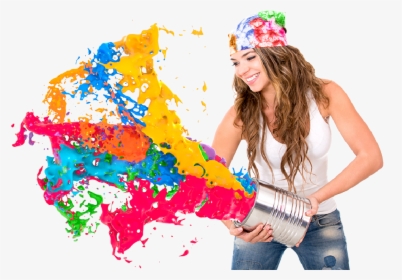 Moca-tinta - People Throwing Paint, HD Png Download, Free Download