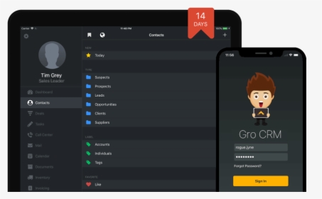 Gro Crm Free Trial, HD Png Download, Free Download