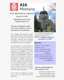 Aia Montana Capitol Day - American Institute Of Architects, HD Png Download, Free Download