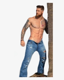 #guy #dude #man #hot #sexy #handsome #tats #tattoo - Hot Sexy Men With Jean, HD Png Download, Free Download