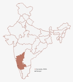 Iron Ore Shortage 66523 - Map Of India Highlighting Jammu And Kashmir, HD Png Download, Free Download