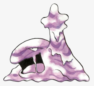 #muk From The Official Artwork Set For #pokemon Red - Baby Form Of Grimer, HD Png Download, Free Download