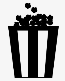 Svg Popcorn Box Silhouette, HD Png Download, Free Download