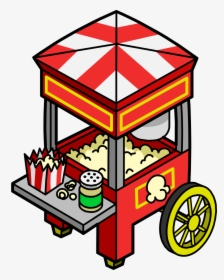 Club Penguin Wiki - Popcorn Cart Clipart Png, Transparent Png, Free Download