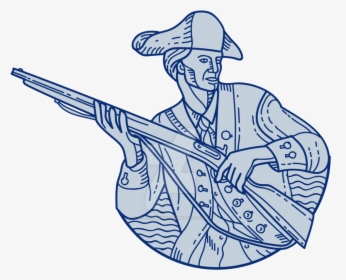Minuteman Drawing Patriot - Musketman Art, HD Png Download, Free Download