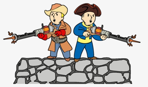 Minuteman Drawing Cartoon - Defending A Castle, HD Png Download, Free Download