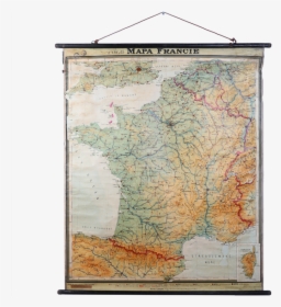 Vintage Map Of France - Atlas, HD Png Download, Free Download