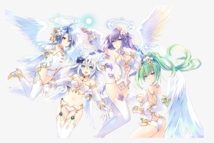 4 Goddesses Online Megadimension Neptunia Vii Sword - Hyperdimension Neptunia Goddess Form, HD Png Download, Free Download