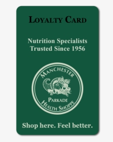 Manchester Parkade Health Shoppe Loyalty Card 2019 - Book, HD Png Download, Free Download