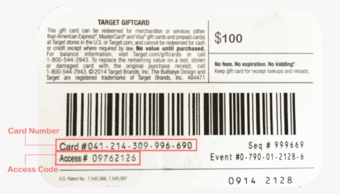 Is There Any Way - Card Number Target Gift Card, HD Png Download, Free Download