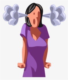 Vector Illustration Of Frustrated Businesswoman Blows - Illustration, HD Png Download, Free Download