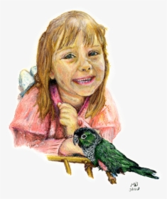 Abigail And Billy, Green Conure Parrot - Illustration, HD Png Download, Free Download