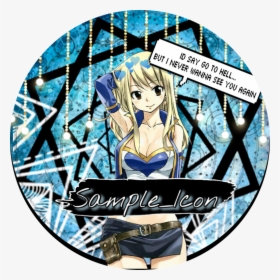 Lucy Heartfilia Fairytail Icon Blue Drunkicon Freetoedi - Cute Lucy Heartfilia Icons, HD Png Download, Free Download
