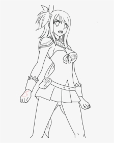 Lucy Heartfilia Lineart By Michaelteoh - One Piece Nami Coloring Page, HD Png Download, Free Download