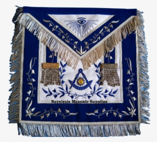 Past Master Silver Tassels Blue Apron - Patchwork, HD Png Download, Free Download