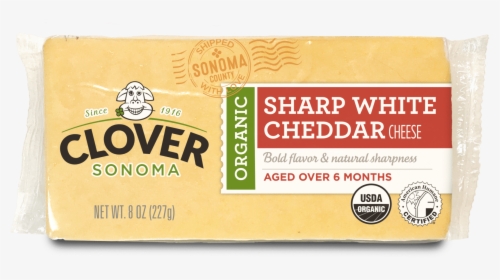 Organic Sharp White Cheddar Cheese 8oz Block - Food, HD Png Download, Free Download