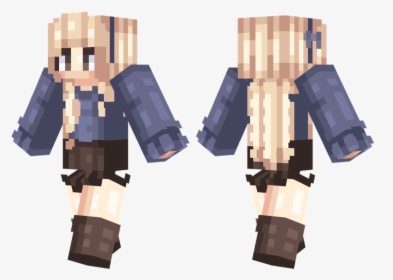 Minecraft Girl Skin With Sweater , Png Download - Minecraft Skins Weiblich Blonde, Transparent Png, Free Download