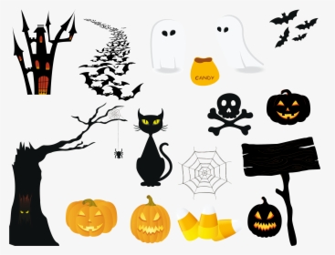 Clipart Halloween Icon - Halloween Clipart Set Transparent, HD Png Download, Free Download