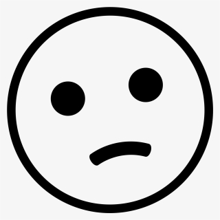 Transparent Confused Emoji Png - Confused Emoji Black And White, Png Download, Free Download