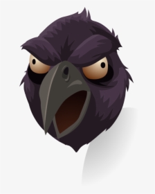 Flightless Bird,purple,bird Of Prey - Raven Cartoon Bird, HD Png Download, Free Download