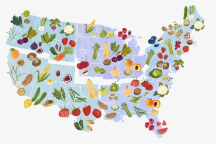 Fruit Map Of Us, HD Png Download, Free Download