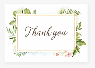 Green Leaf Thank You Card Printable By Littlesizzle - Leaf Thank U Card, HD Png Download, Free Download