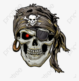Skull Clipart Scary - Pirate Skull, HD Png Download, Free Download