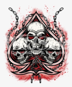 Skull With Chains Draw, HD Png Download, Free Download