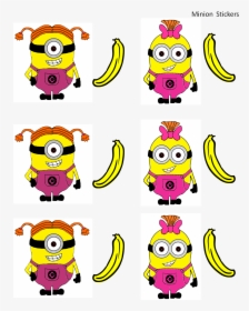 Transparent Minion Goggles Png - Minions Printable Stickers, Png Download, Free Download