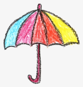 Crayon Umbrella Drawing - Crayon Drawing Png, Transparent Png, Free Download