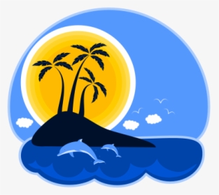 Tropical Island - Clipart Island Logo, HD Png Download, Free Download