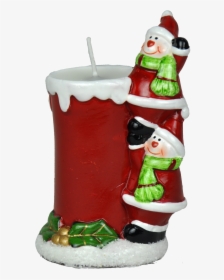 Christmas Candles With Santa Claus - Vela De Natal Papai Noel, HD Png Download, Free Download