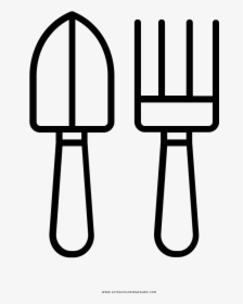 Garden Tools Coloring Page - Drawing, HD Png Download, Free Download