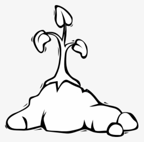 Plant Outline By Louise - Garden Tools Clip Art, HD Png Download, Free Download