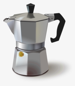 Italian Coffee Maker - Old Metal Coffee Pot, HD Png Download, Free Download