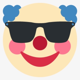 Sunglasses Clown Discord Emoji - Sad Clown Emoji, HD Png Download, Free Download