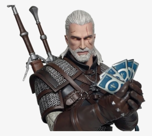 Witcher Png Transparent Image - Witcher 3 Wild Hunt -- Geralt Playing Gwent Bust, Png Download, Free Download