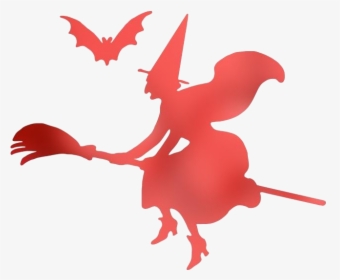 Transparent Animated Flying Witch Png Clipart Free - Halloween Witch On A Broomstick, Png Download, Free Download