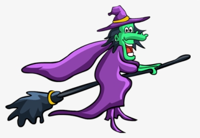 Witch Clipart Flying Witch - Witch Flying Clip Art, HD Png Download, Free Download