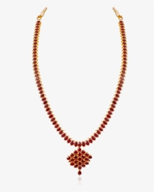 Sizzling Red Rubies Haram Necklace - Mop Chain Gold, HD Png Download, Free Download