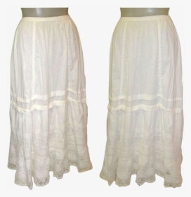 Antique Lace Slip Skirt Transparent Background - Skirt, HD Png Download, Free Download
